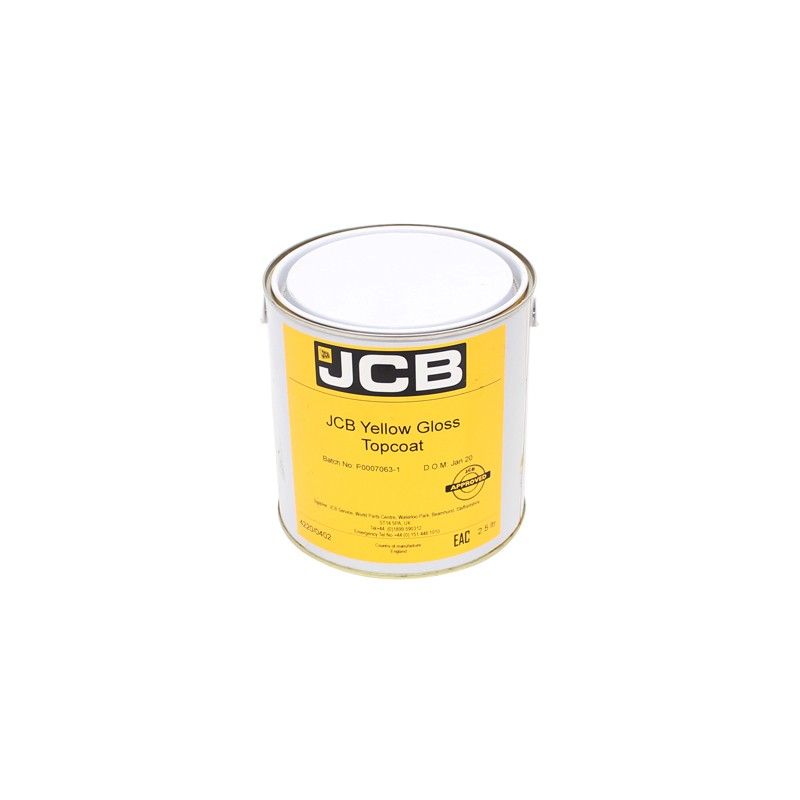 Краска, подходящая для JCB — полностью глянцевая, желтая, 2,5 л
