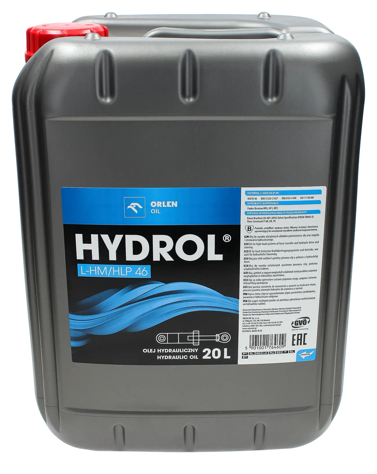 Гидравлическое масло Orlen HYDROL L-HM / HLP 46 20L