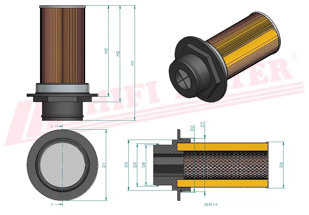 Фильтр гидравлического масла HIFI FILTER SH 77095