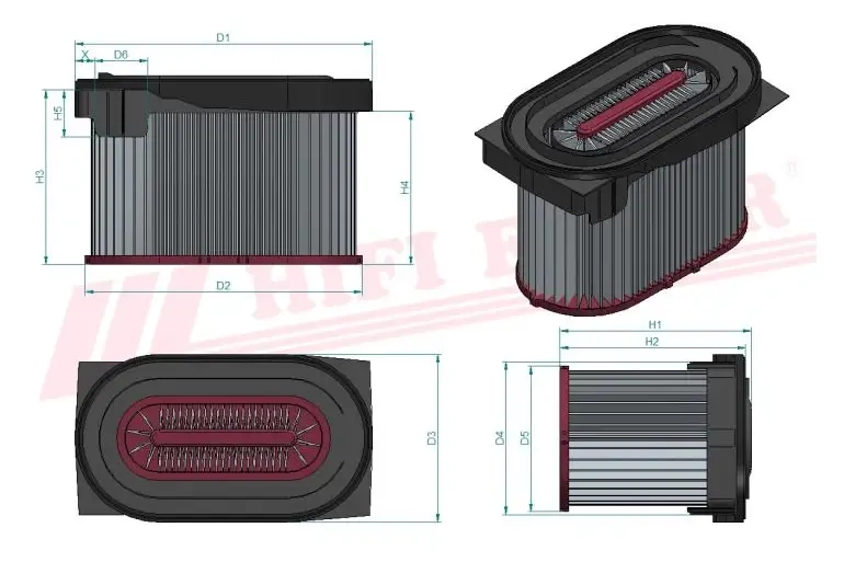 Фильтр для очистки воздуха HIFI FILTER SA 17480