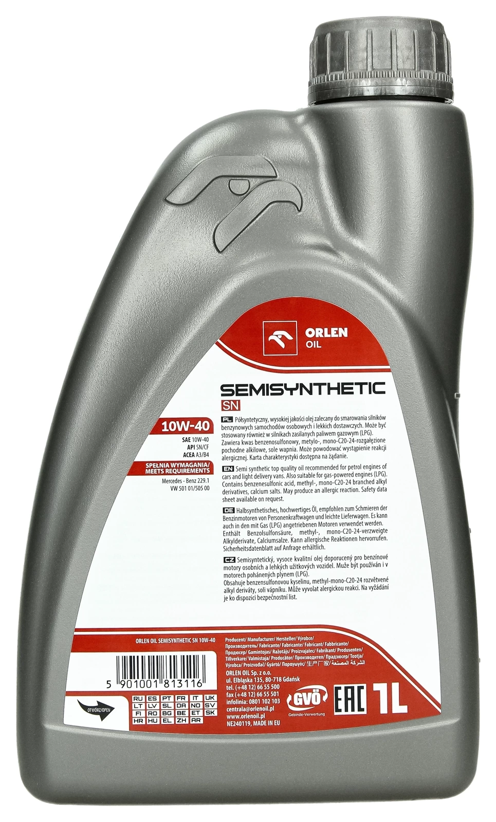 Моторное масло Orlen Semisynthetic 10W-40 1l