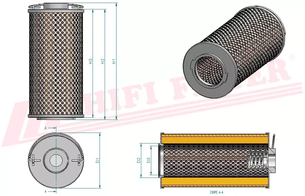 Фильтр гидравлического масла HIFI FILTER SH 74025 V