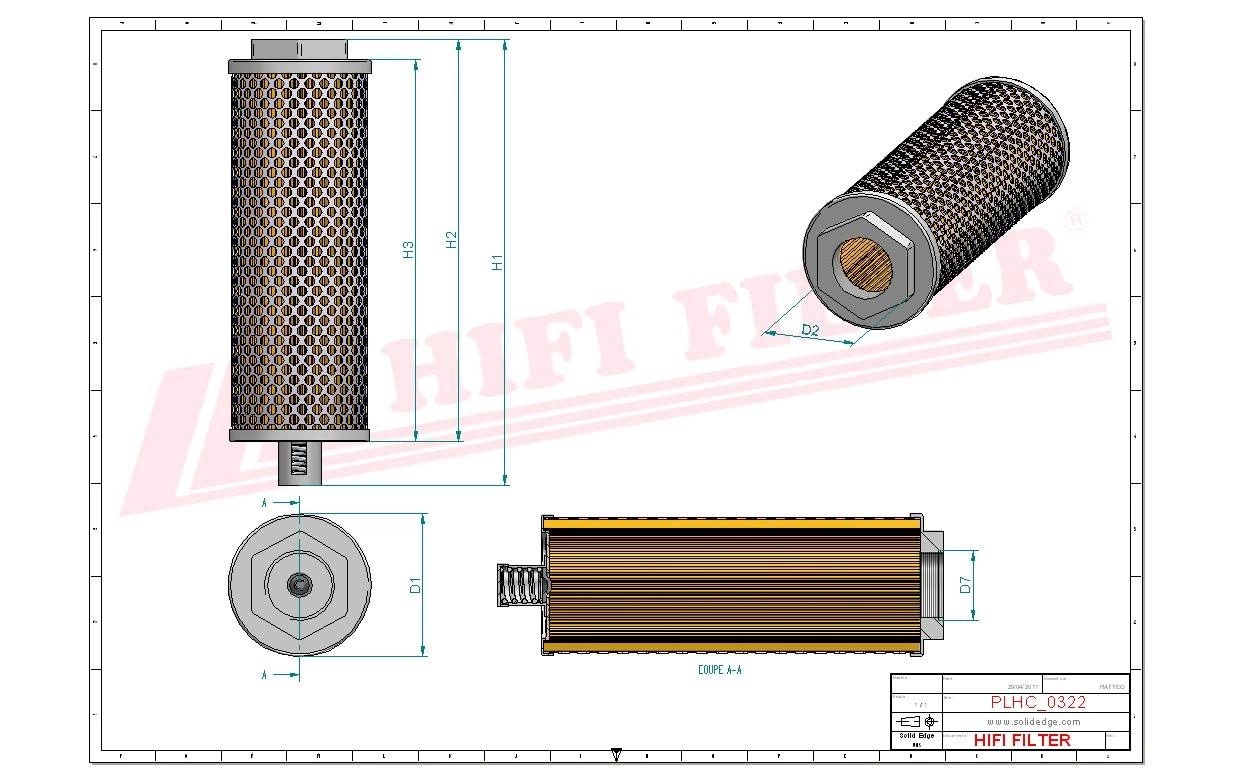 Фильтр гидравлического масла HIFI FILTER SH 60910