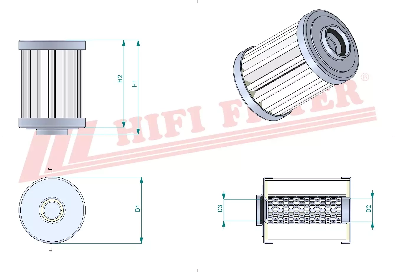 Фильтр гидравлического масла HIFI FILTER SH 63445