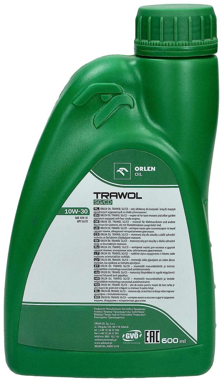 Масло для газонокосилок TRAWOL 10W-30 0,6 л