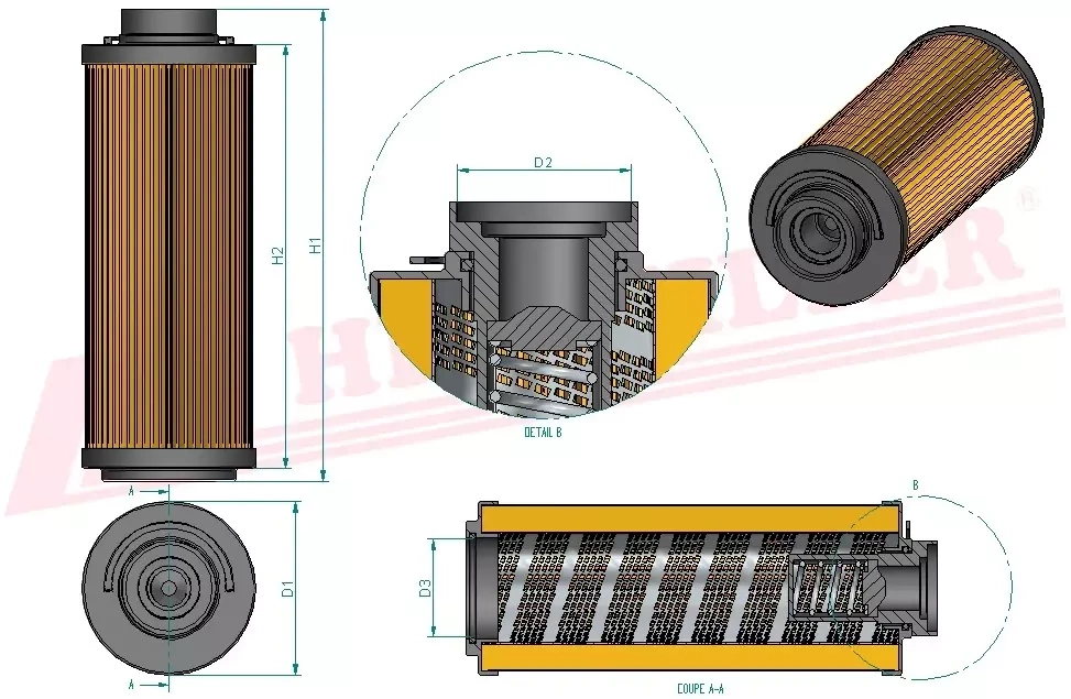 Фильтр для гидравлического масла HIFI FILTER SH 63789