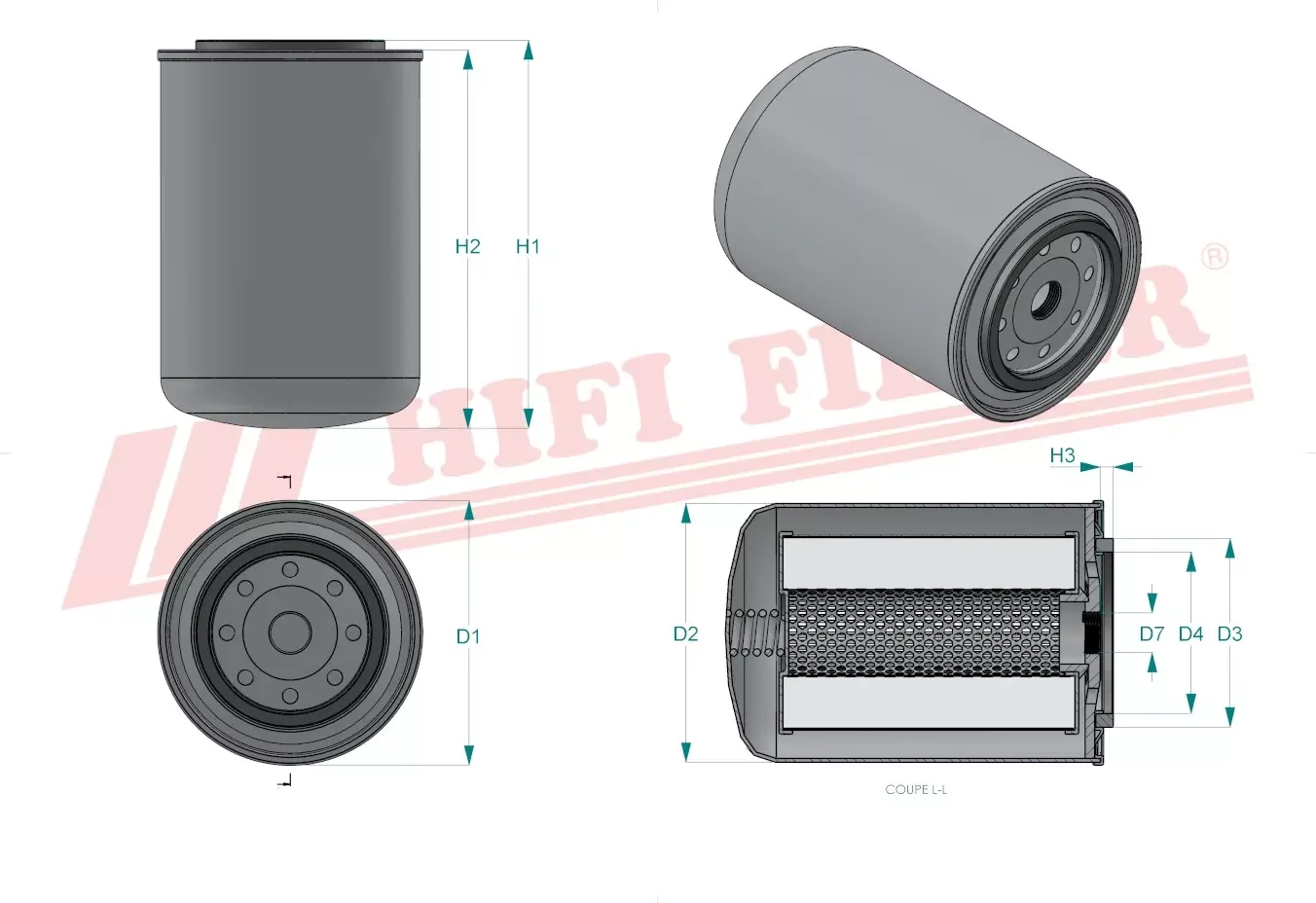 Фильтр гидравлического масла HIFI FILTER SH 56107