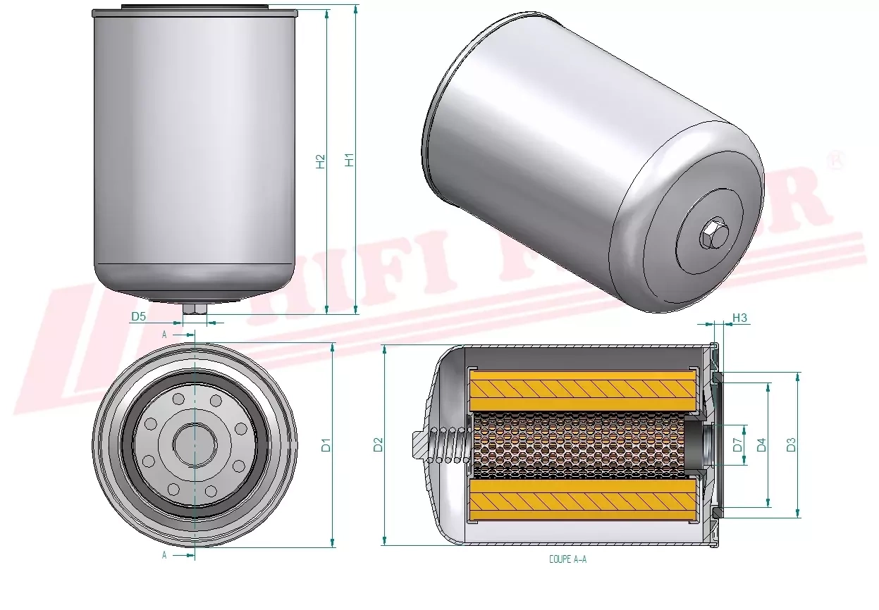 Фильтр гидравлического масла HIFI FILTER SH 60207