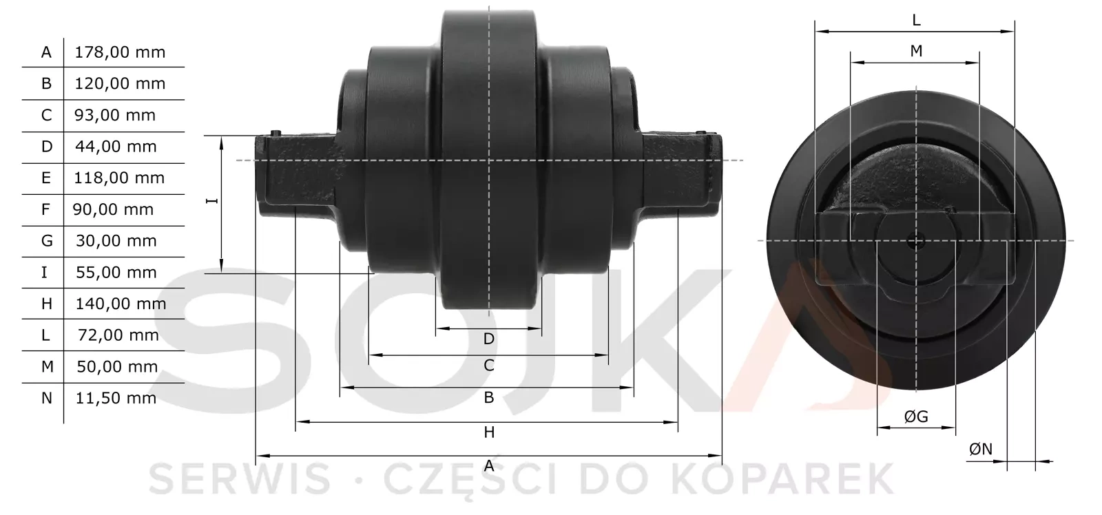 Рулон jezdna CAT 303