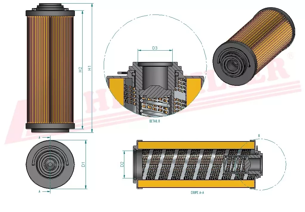 Фильтр гидравлического масла HIFI FILTER SH 63355