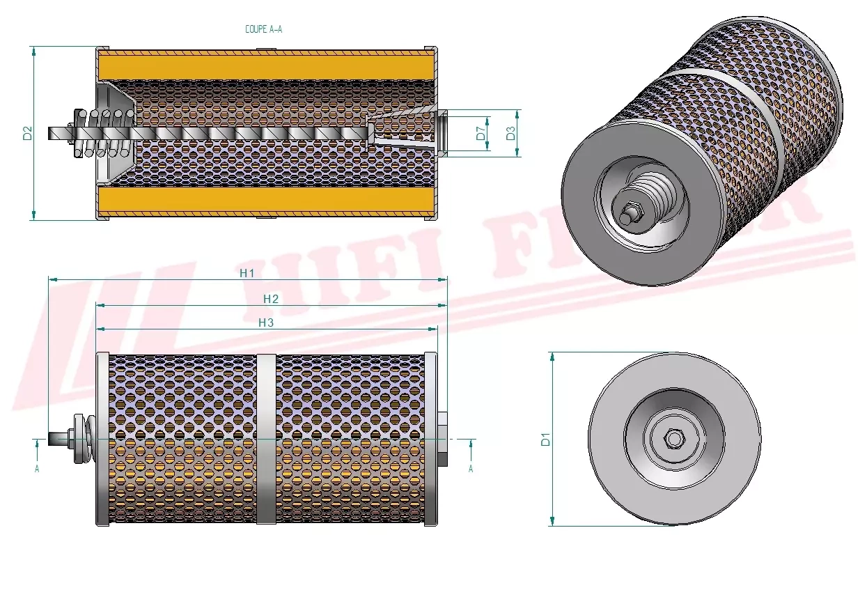 Фильтр гидравлического масла HIFI FILTER SH 60304