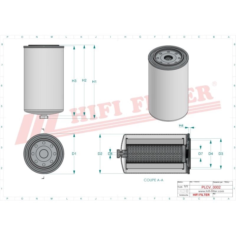 Фильтр для топлива HIFI FILTER SN 70344