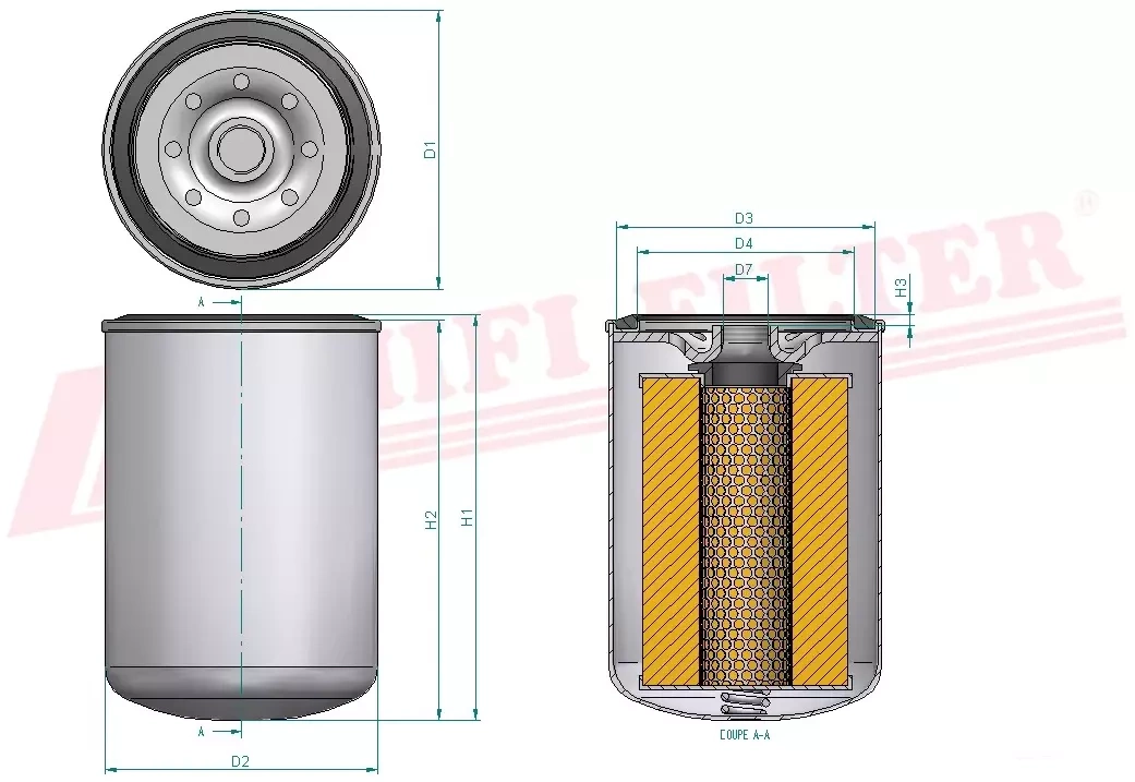Фильтр моторного масла HIFI FILTER T 6739 B
