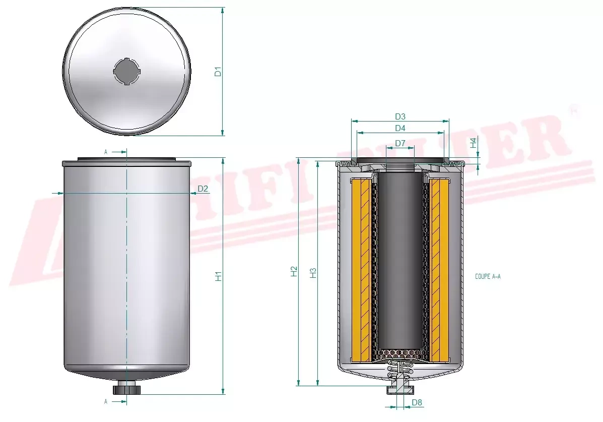 Фильтр для топлива HIFI FILTER SN 1251
