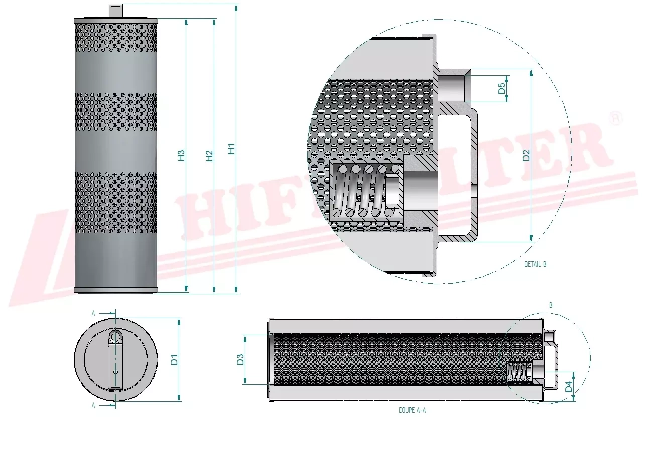 Фильтр гидравлического масла HIFI FILTER SH 60201