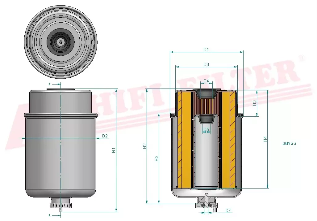 Фильтр для топлива HIFI FILTER SN 70117