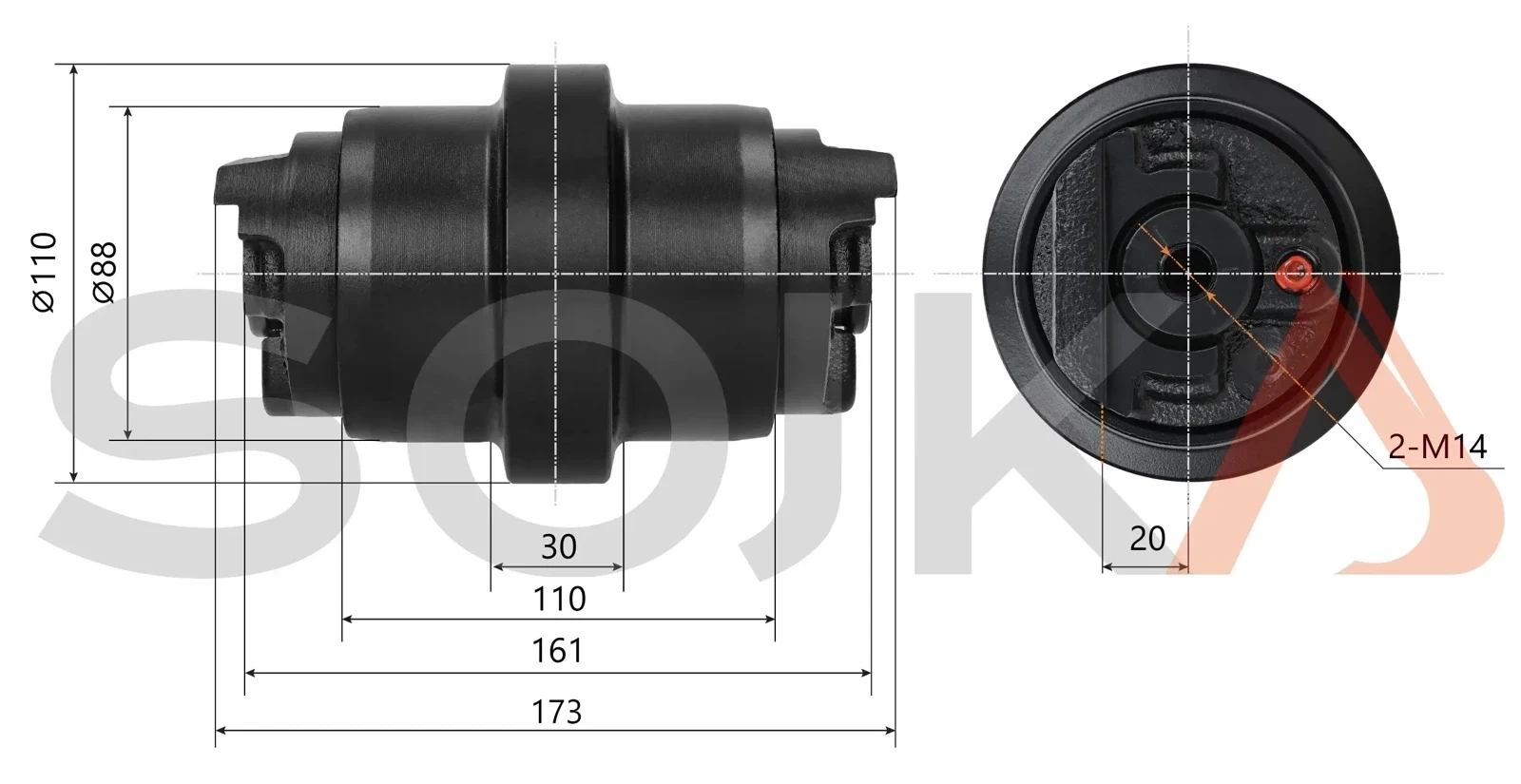 Рулон jezdna KOMATSU PC38UU