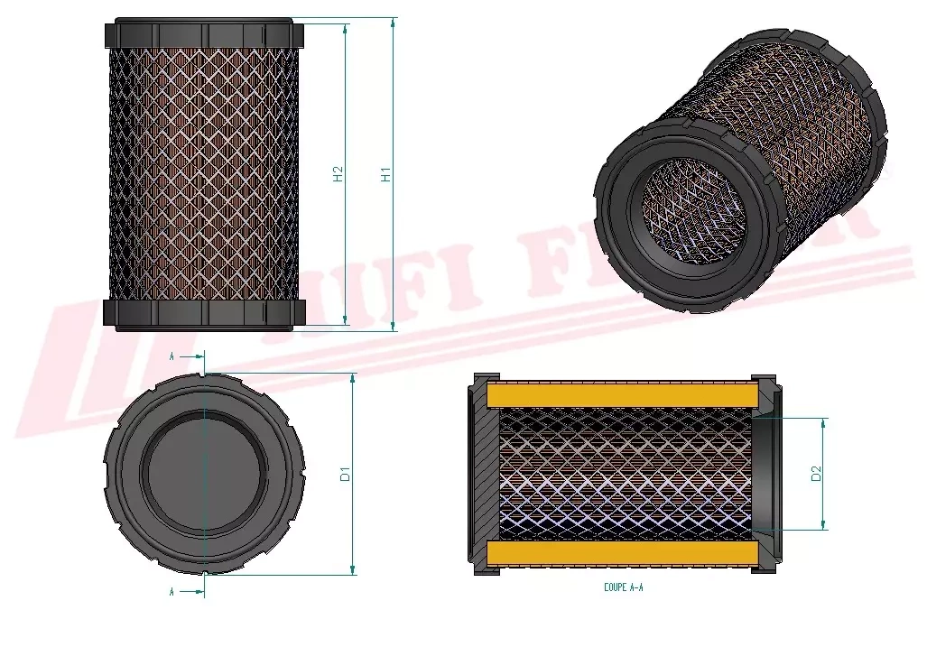 Воздушный фильтр HIFI FILTER SA 16074