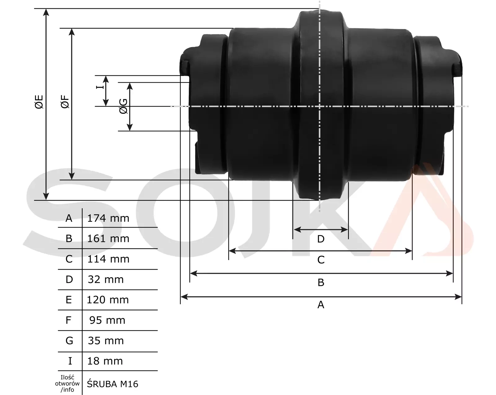 Рулон jezdna HITACHI ZX50-2