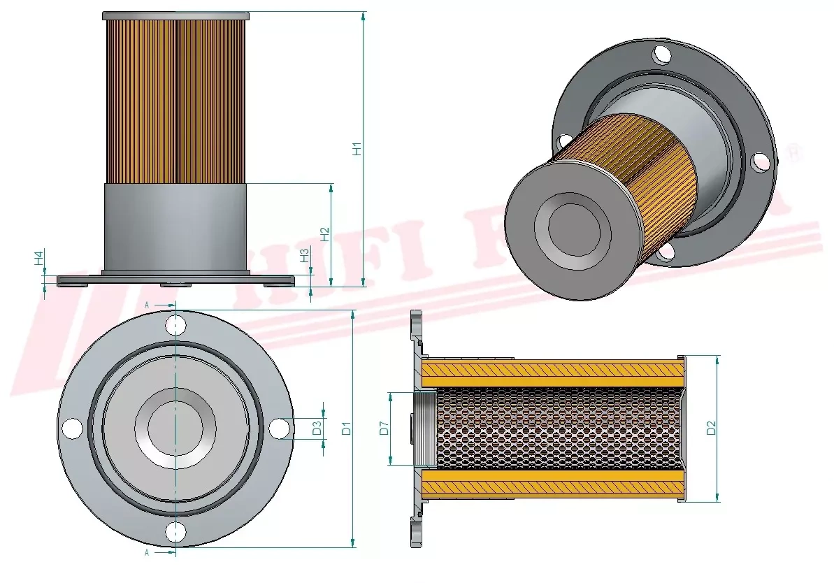 Фильтр гидравлического масла HIFI FILTER SH 60053