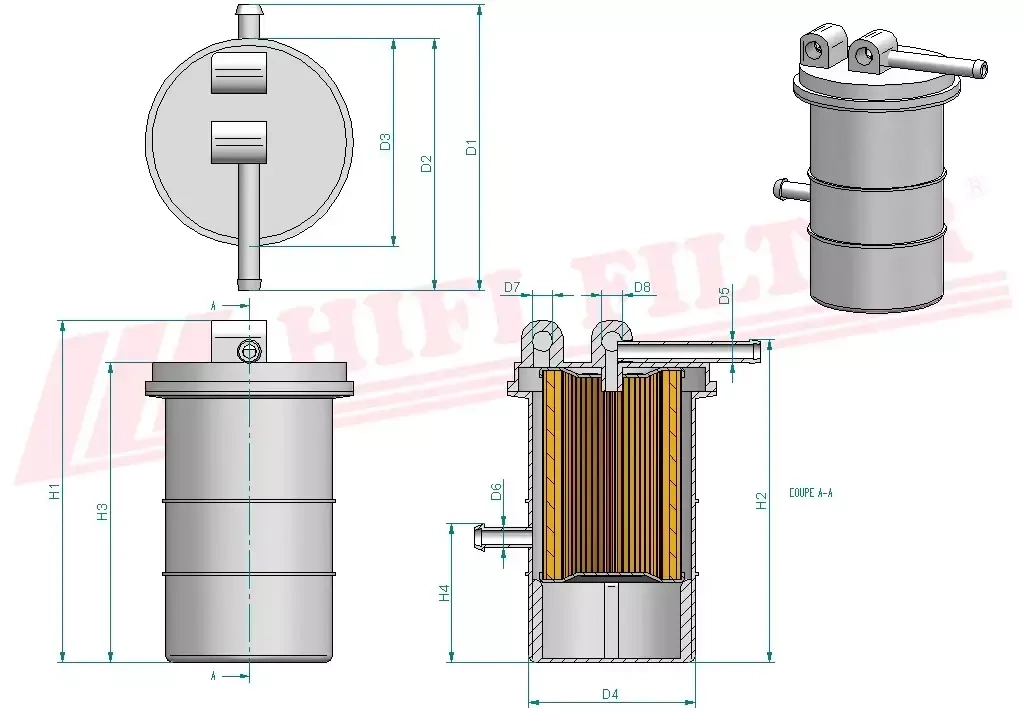 Фильтр для топлива HIFI FILTER FT 23 V