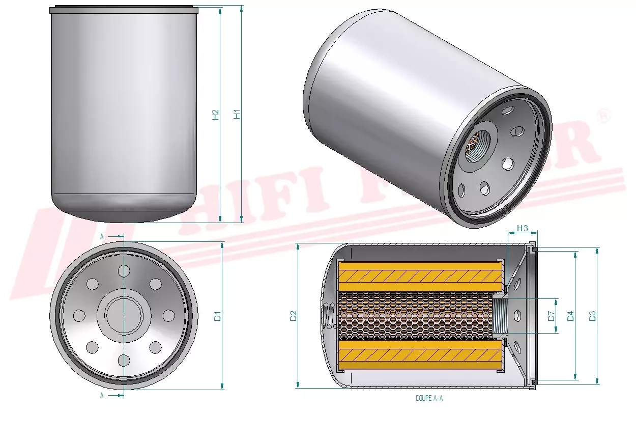 Фильтр гидравлического масла HIFI FILTER SH 60010