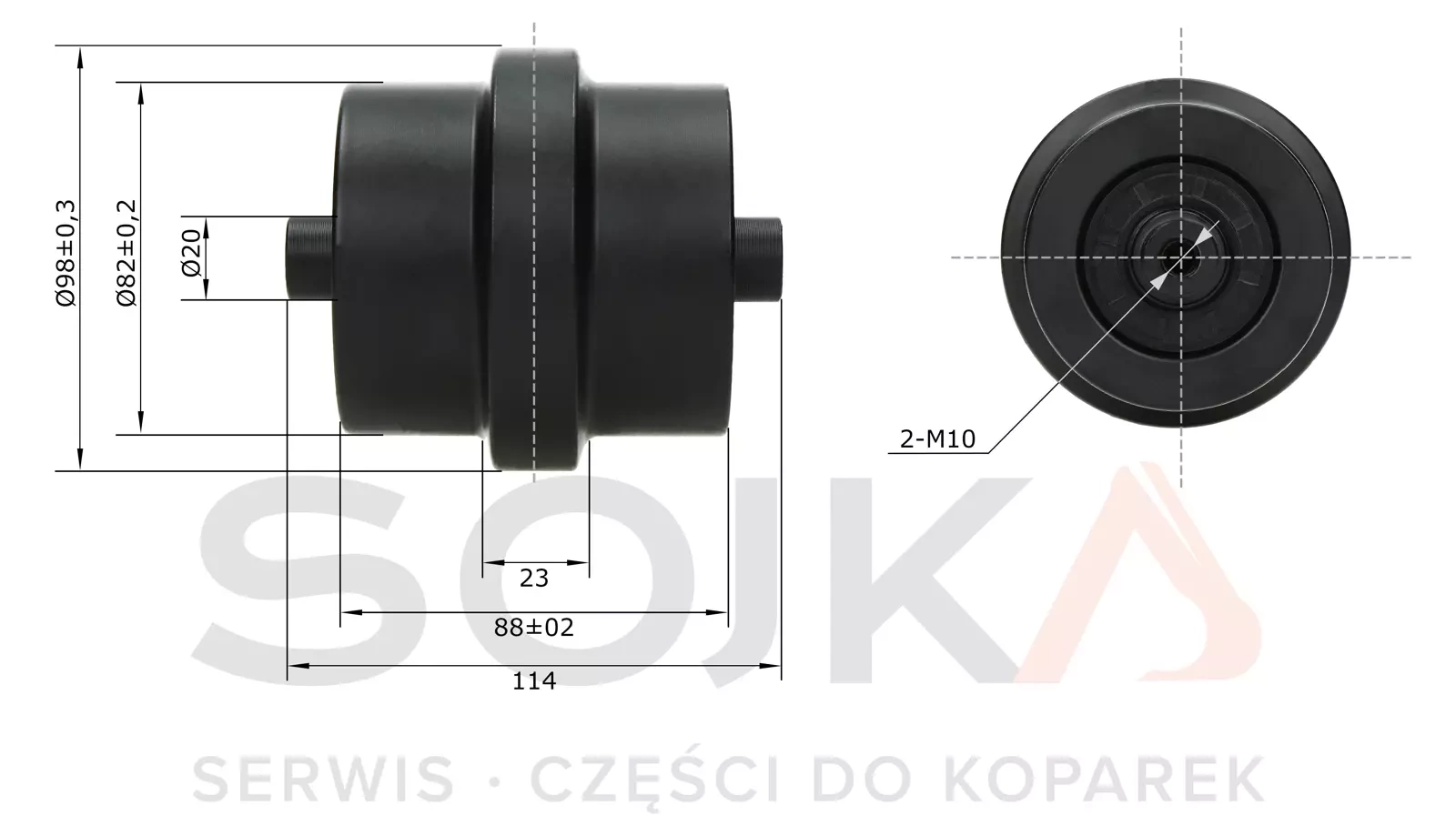 Рулон jezdna KOMATSU PC15 MR.