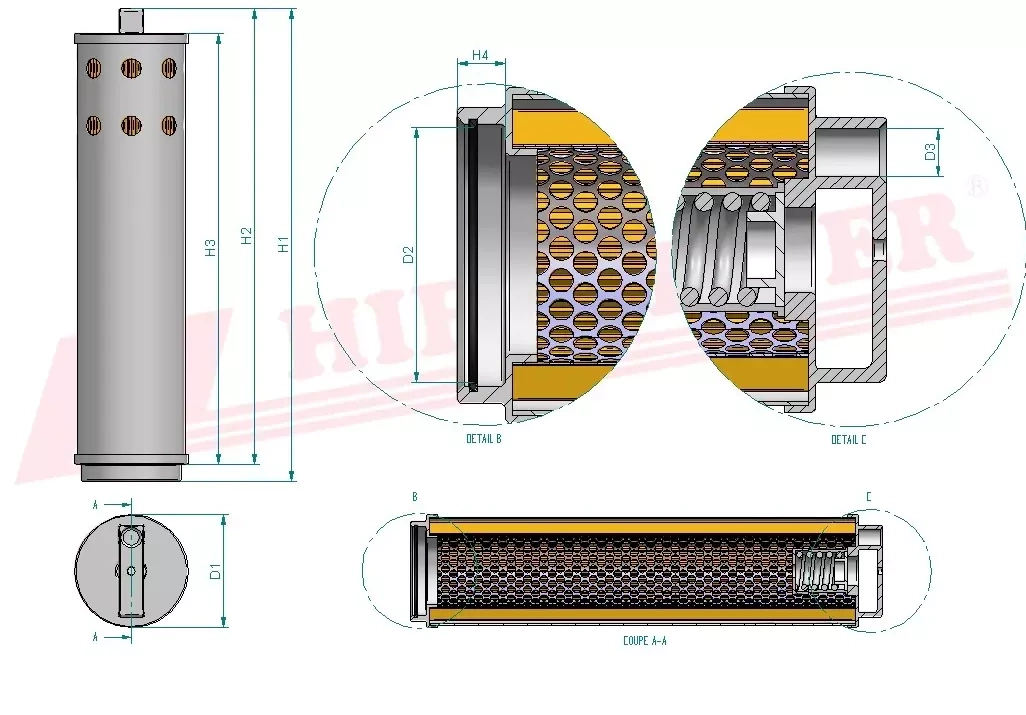 Фильтр для гидравлического масла HIFI FILTER SH 60151