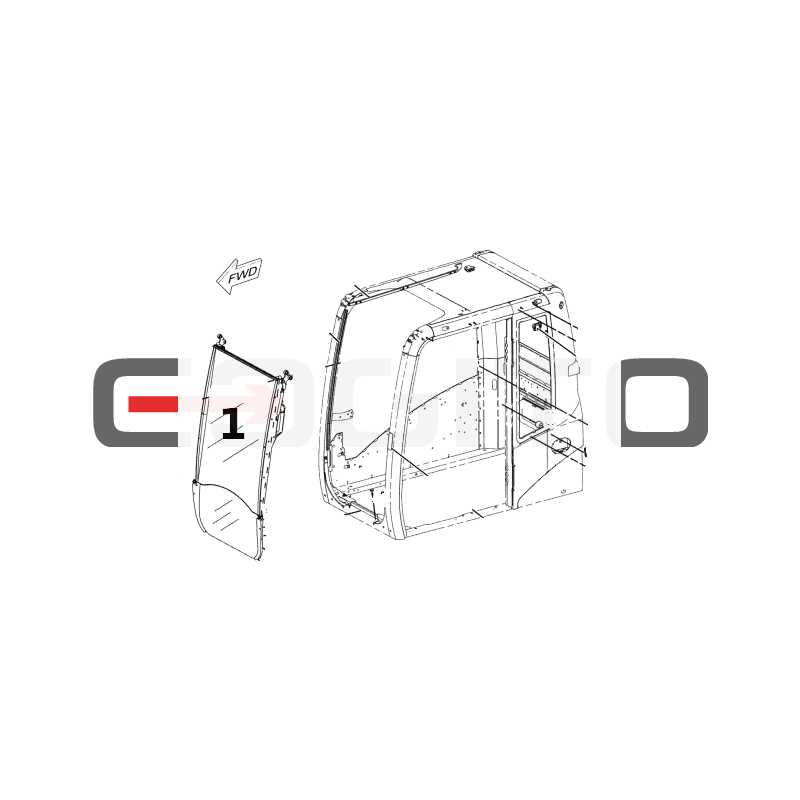 ВЕТРОВОЕ СТЕКЛО ВЕРХНЕЕ ЛАМИНИРОВАННОЕ КОЛЕСО ГУСЕНИЧНОГО ЭКСКАВАТОРА CAT 320D M313D