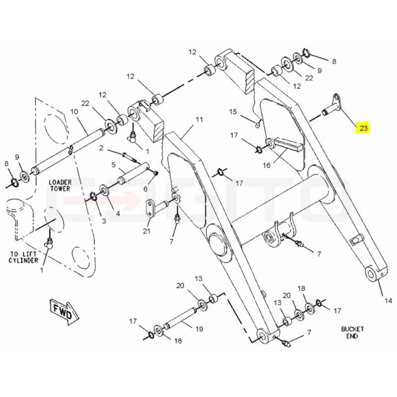 ШТИФТ РЫЧАГА LIFT CAT ЭКСКАВАТОР-ПОГРУЗЧИК