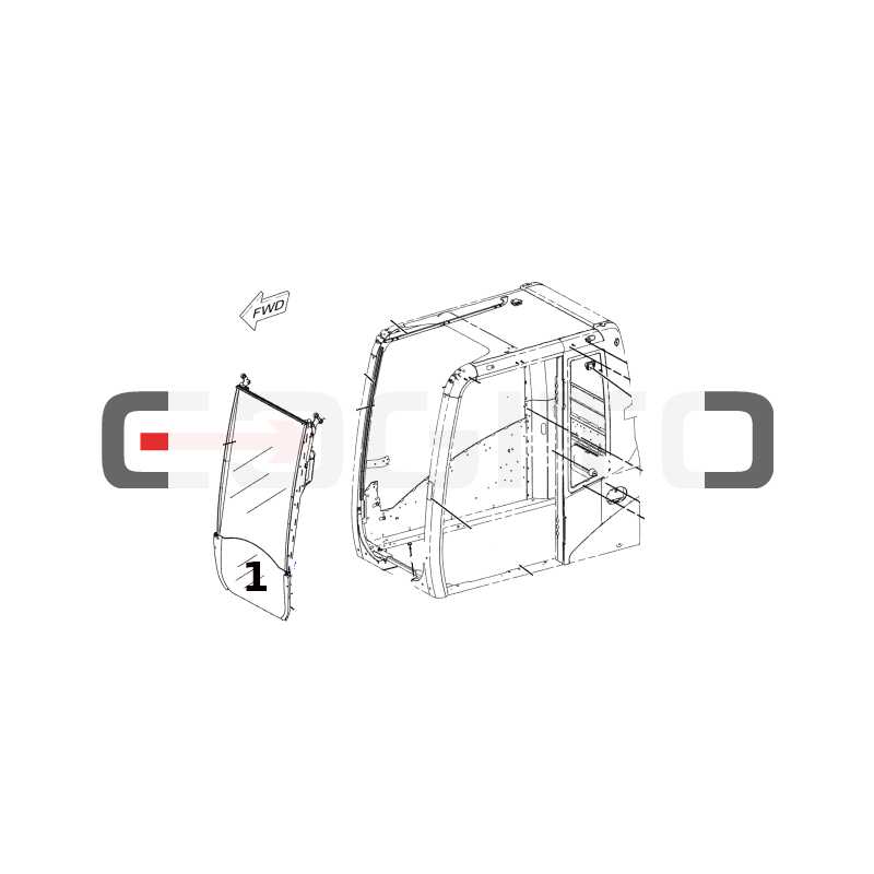 ЗАКАЛЕННОЕ СТЕКЛО ПЕРЕДНИЙ НИЖНИЙ ГУСЕНИЧНЫЙ/КОЛЕСНЫЙ ЭКСКАВАТОР 320D M318D