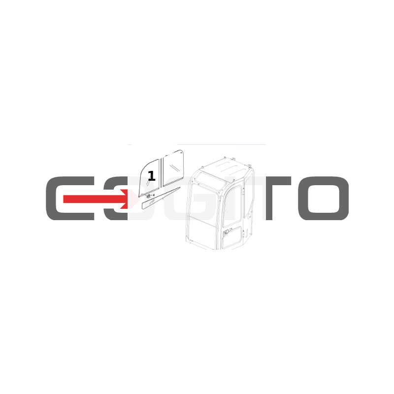 ПРАВОЕ СКОЛЬЗЯЩЕЕ СТЕКЛО МИНИ-ЭКСКАВАТОР VOLVO ECR58D ECR88D