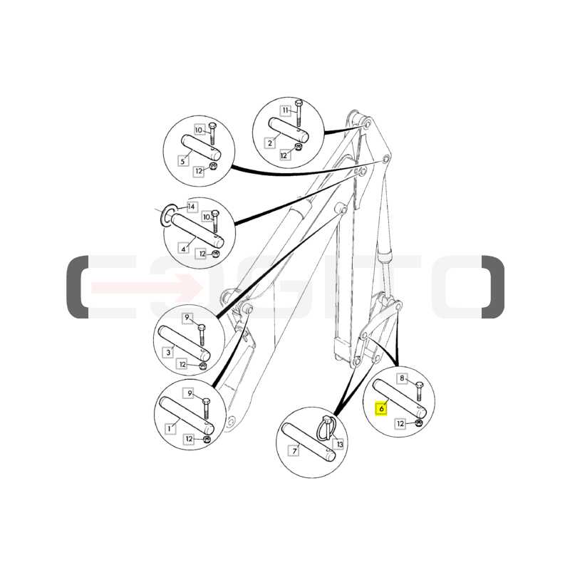 ШТИФТ ЗАДНЕГО КОВША JCB ЭКСКАВАТОР-ПОГРУЗЧИК CVA