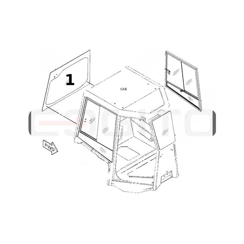 Заднее стекло шелкография гусеничный бульдозер CATERPILLAR D3 D3K2