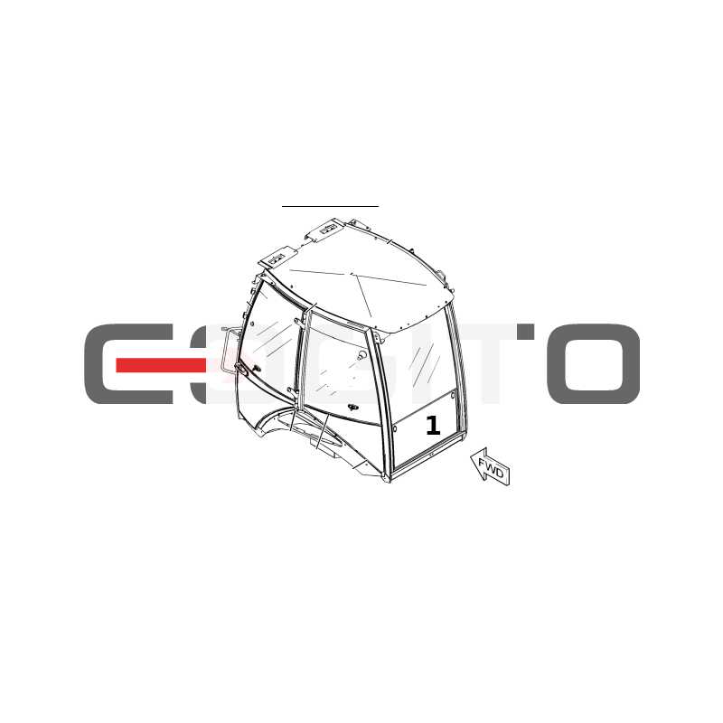 ЗАДНЕЕ НИЖНЕЕ СТЕКЛО ЭКСКАВАТОР-ПОГРУЗЧИК CAT 428E
