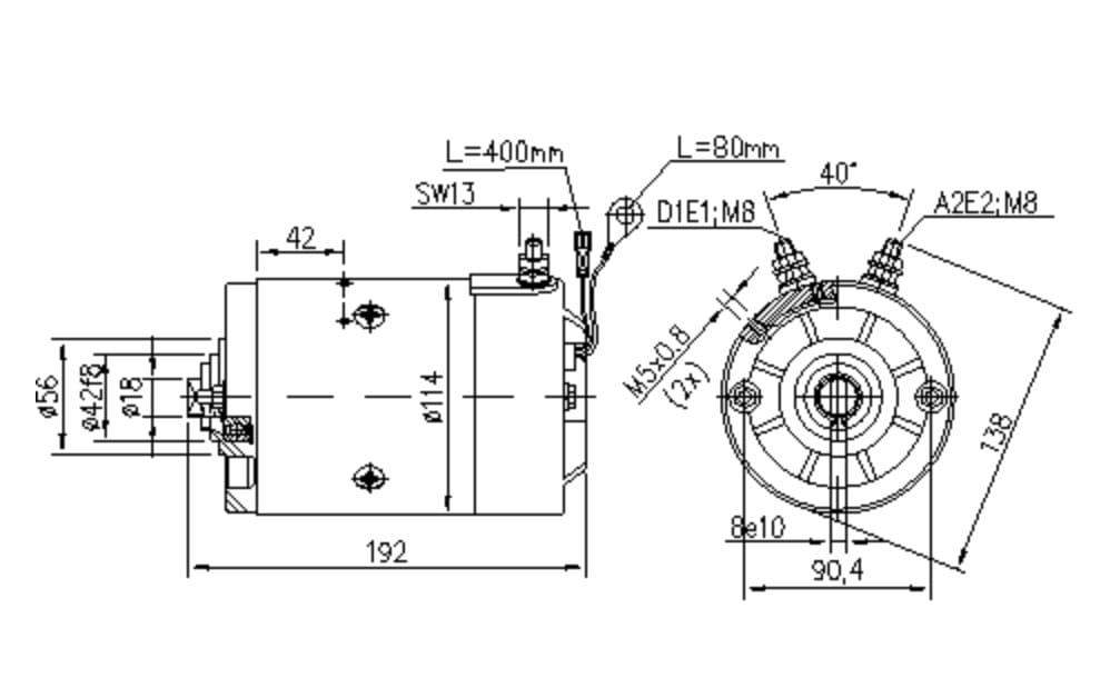 SILNIK ISKRA 24 В 5,5 кВт 11.214.210 AMP5610
