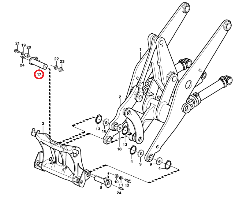 Штифт соединителя VOLVO L60 L70 11101699 70x215