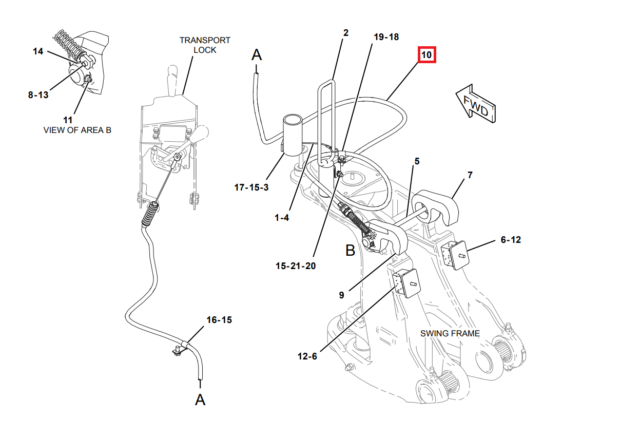 БЛОКИРОВКА ЛИНИИ CAT 428E 432E 442E