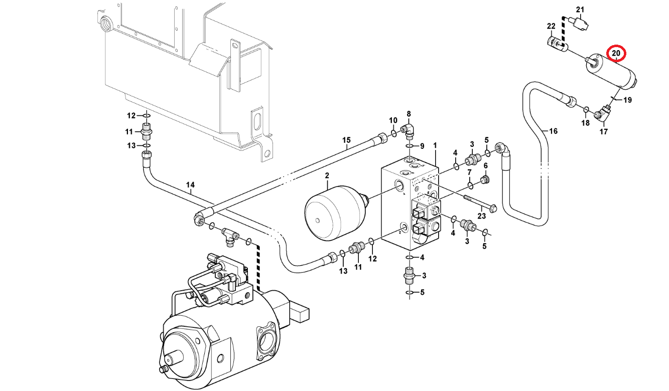 ПРИВОД БЛОКИРОВКИ РЫЧАГА VOLVO BL71 BL61