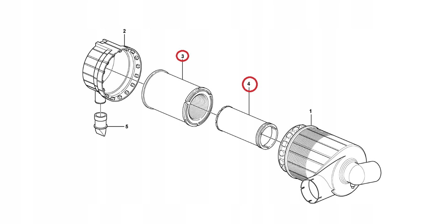 Комплект воздушных фильтров CAT TH330B, TH360B