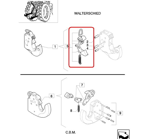 ЗАЩЕЛКА В СБОРЕ NEW HOLLAND CASE 155700740727 - 9970155 - 86017137