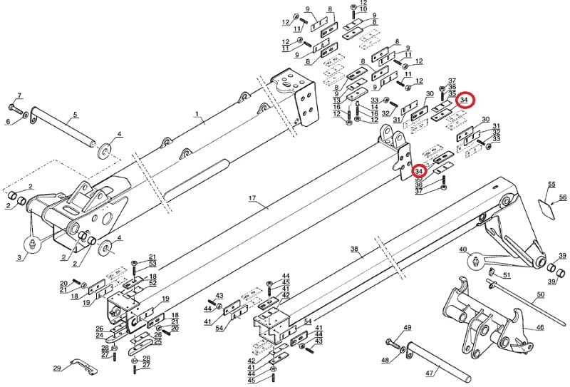 Скольжение телескопа 218962 для погрузчиков MANITOU MLT, MT, MRT