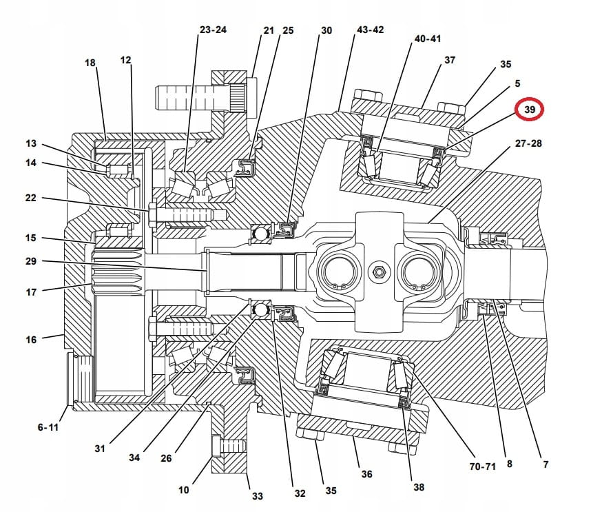 УПЛОТНИТЕЛЬ КРОССОВЕРА ВЕРХНИЙ CAT 428C OEM