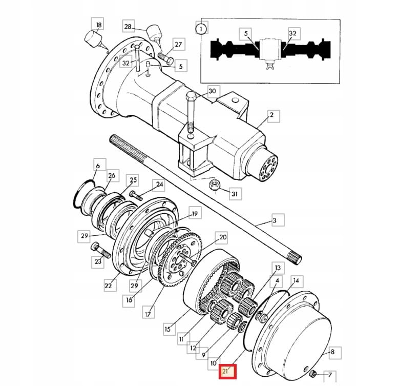 ORING ПОД КОРПУС СТУПИЦЫ JCB