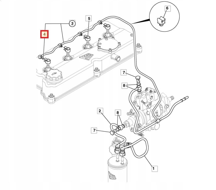 JCB ORING топливного бака 3,5 xo / D7,25