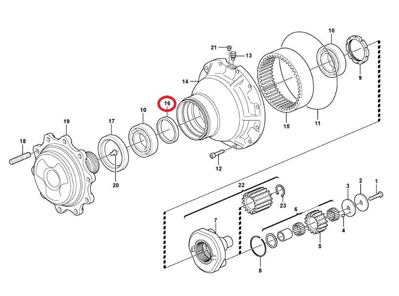 ШАЙБА СТУПИЦЫ ЗАДНЕЕ КОЛЕСО VOLVO BL61 BL71