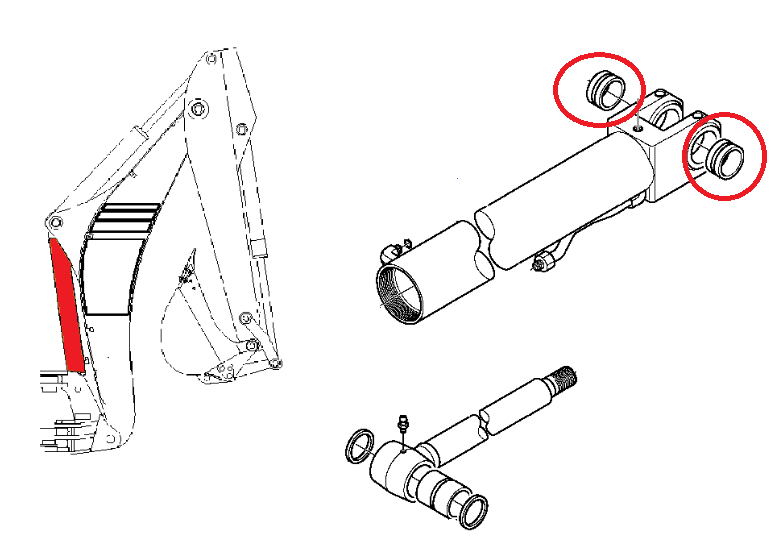 ЦИЛИНДР TULEJA KOMATSU WB93 WB97 7077660740