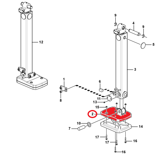 НОГА ЛАПА ОПОРЫ VOLVO BL61B BL60B