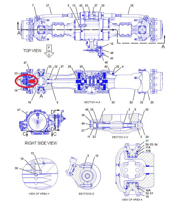 КОРОТКИЙ ПОЛУОСЬ ЗАДНЕГО МОСТА CARRARO 046452 46452