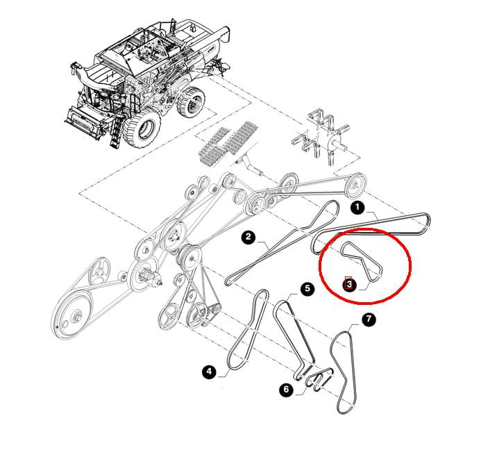 РЕМЕНЬ РЫВКА NEW HOLLAND CASE 84175581-87011585